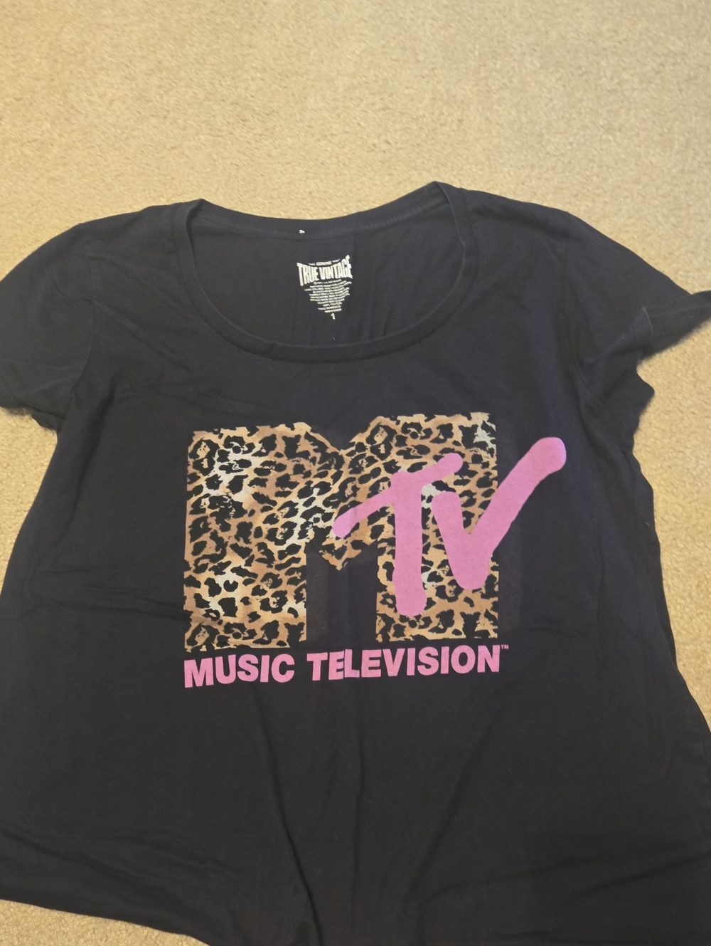 Torrid MTV Leopard Logo Kids Tee - Black with Pink Accent